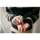 Кольцо Cream Petals Camellia Adjustable Elastic Ring